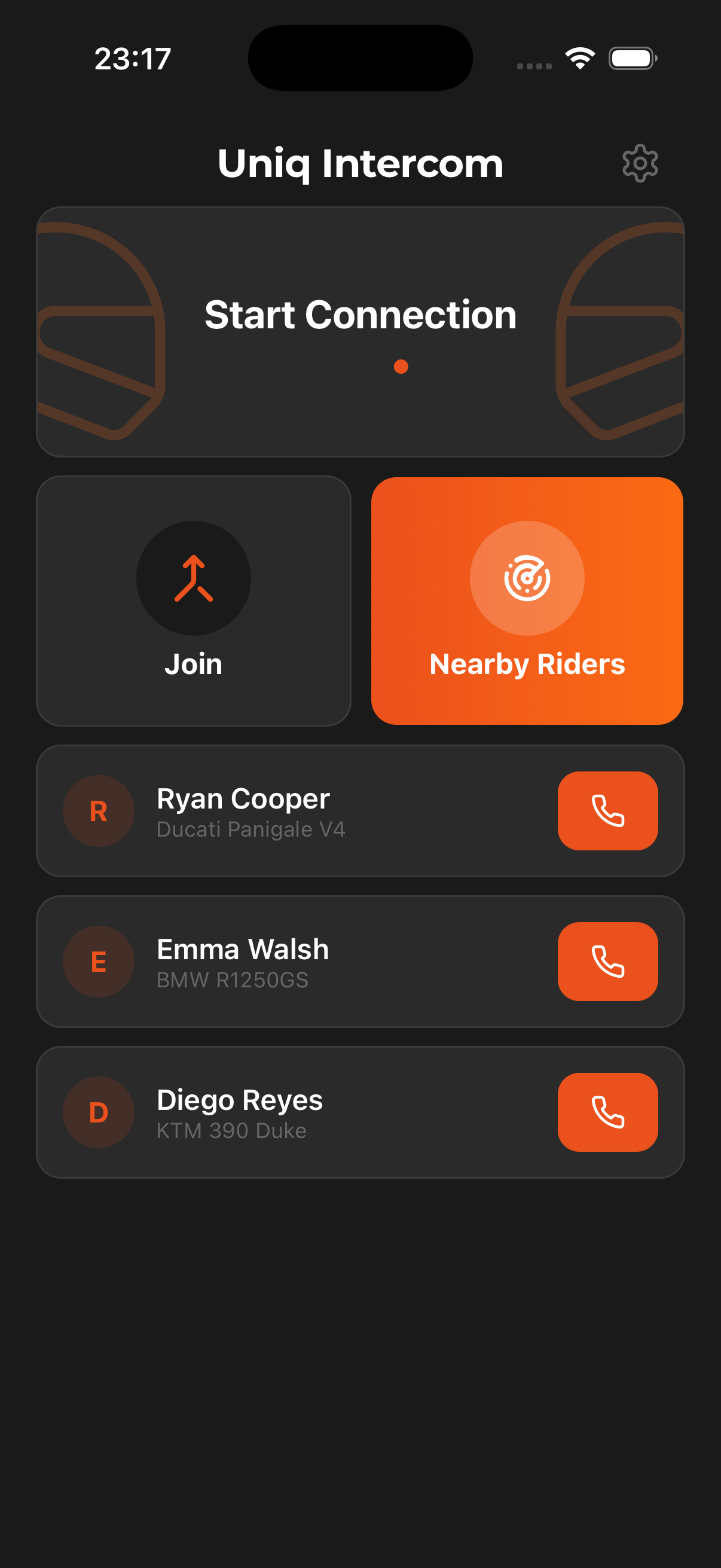 Nearby Riders